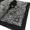 Kakatrend Bandana Black Adult Paisley 100% Cotton Stylish Handkerchief Cotton Bandanna Unisex Durag Large Men's Black 55cm X 55cm