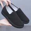 2025Women Plus Size Anti Skid Black Canvas Shoes Student School Spring & Summer White Slip On Shoes Zapatos De Mujer