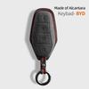 For BYD EA1 Han EV Qin Song Plus Dmi Yuan Plus Tang Atto 3 EV Car Key Case Accessories Styling Suede Leather Key Cover Keychain