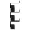 Wall Mounted Corner Shelf with Shelves Black Oak Look 45 x 45 x 147 cm