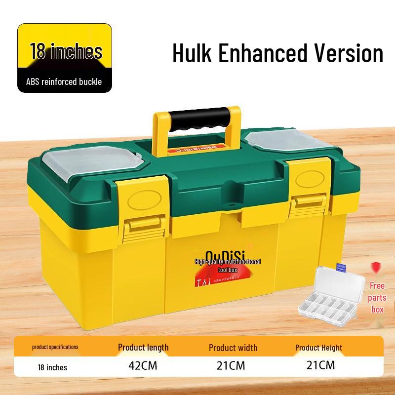 Three-Layer Foldable Plastic Toolbox for Car-Mounted Storage and Multi-Functional Repairs