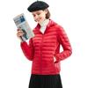 Light down jacket women's short autumn and winter new hooded jacket large size% white duck down removable cap