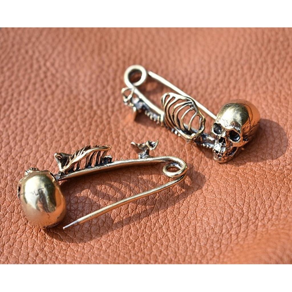 Vintage Skull Brooch Pin Metal Unique Personality Designs for Women Men Unisex Hat & Clothing Decorative Accessories