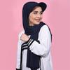 New Baseball Head Cap Hijab Solid Chiffon Shawl Cap Muslim Women Instant Scarf