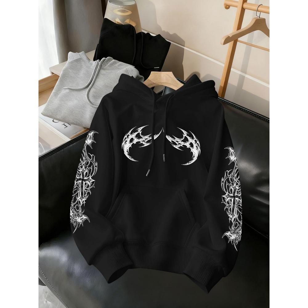 Autumn and Winter Men's European Retro Style Fashion Designer Street Wear Hooded Sweatshirt, Suitable for Daily Street Wear Casual Wear