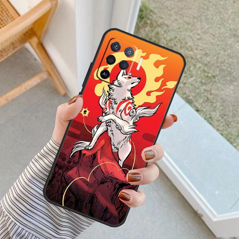 Japanese Style Anime Fox Case For Oppo A94 A74 A54 A80 A60 A40 A18 A38 A58 A78 A98 A96 A76 A16 A15 A17 A57 A77 A5 Pro