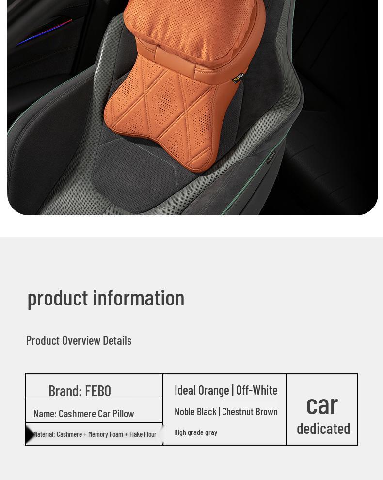 New Year Car Headrest: Aviation-Grade Neck Support Pillow & Memory Foam Backrest for Mercedes-Benz & BMW