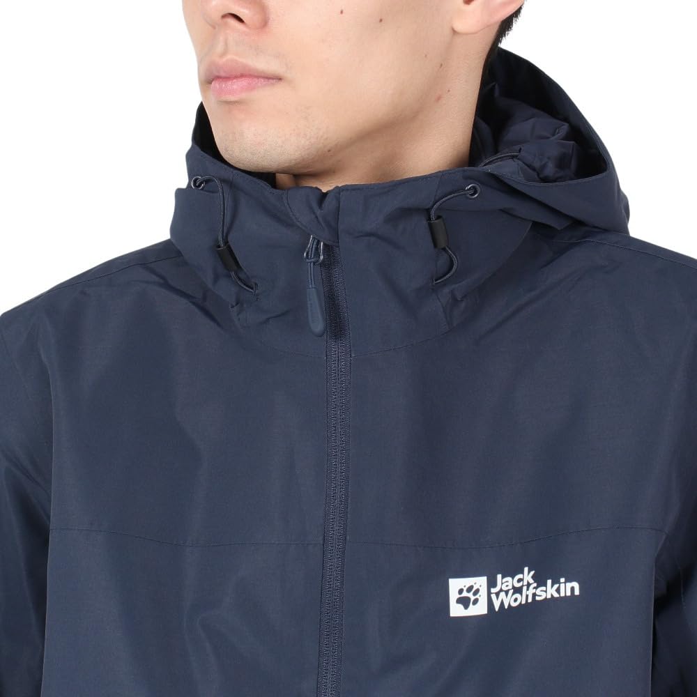 Waterproof and Breathable 3WAY Mountain Parka Water Repellent and ASIA GLAABACH 3IN1 JKT High Performance Night Blue [Jack Wolfskin] Men's (TEXASHIELD