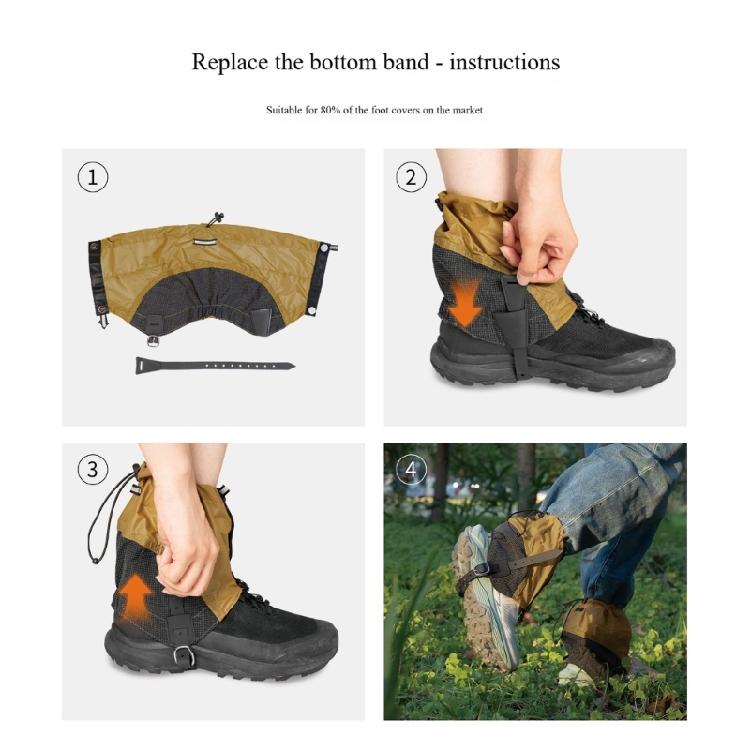 Practical Cold Resistant Hiking Shoe Cover Quick Adjustable Design Oxfords Fabric Windproof Camping Footwear Protectors