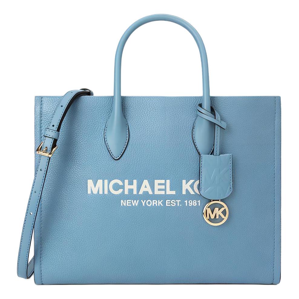 New MICHAEL KORS Mirella Leather Crossbody Bag, Tote Bag, Shopping Bag, Shoulder Bag, Handbag Medium Women's Light Blue 35S2G7ZT7L-519
