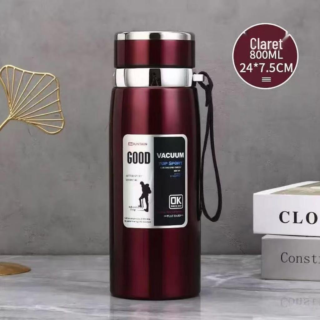 Stainless Steel Insulated Thermos Cup: Large Capacity, Portable for Tea & Water - Perfect for Men and Women, Ideal for Outdoor, Car, and Office Use