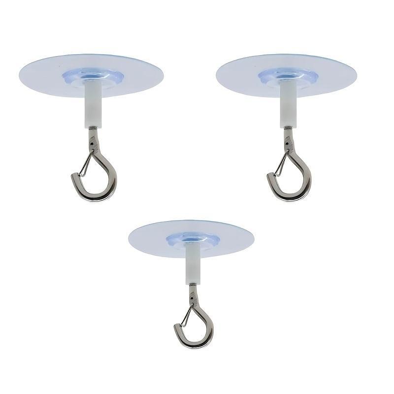 Duidelijke Kleefhaken voor Plafond 3 Stuks Waterdichte Plak Hangers voor Badkamer Keuken Onzichtbaar Ophangen Gebruik
