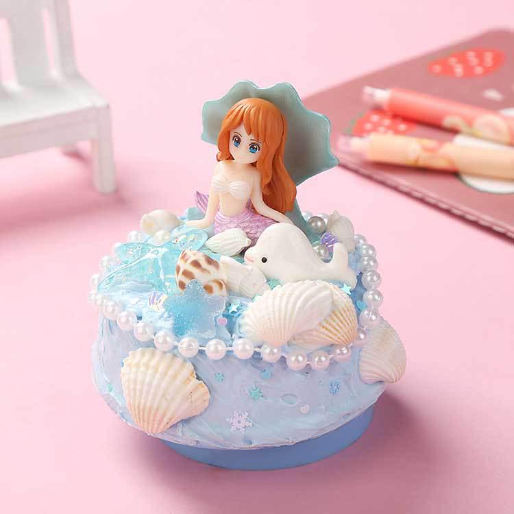 Meerjungfrau Puppe DIY Spieluhr Bausatz: Kreatives handgemachtes Spielzeug mit Kleber