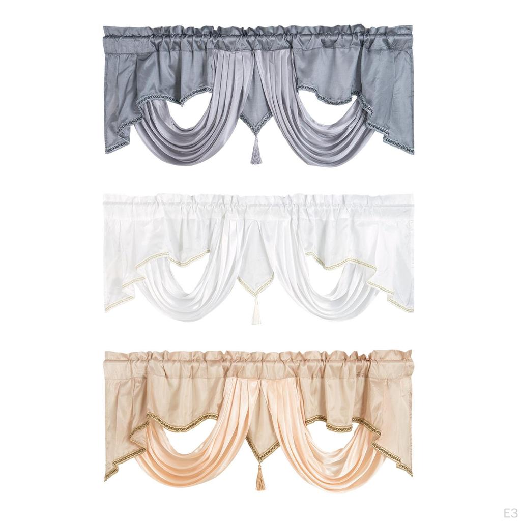 Elegant Window Valance for Home Decor - Rod Pocket Curtain Treatment