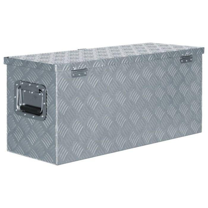 Aluminium Box - vidaXL - 80 X 30 X 35 Cm - Silver - Rust-resistant - Locking System