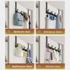 5/6 Hooks Hanger Hooks Aluminum Alloy Behind Door Hook Durable Clothes Hanging Rack  for Bathroom
