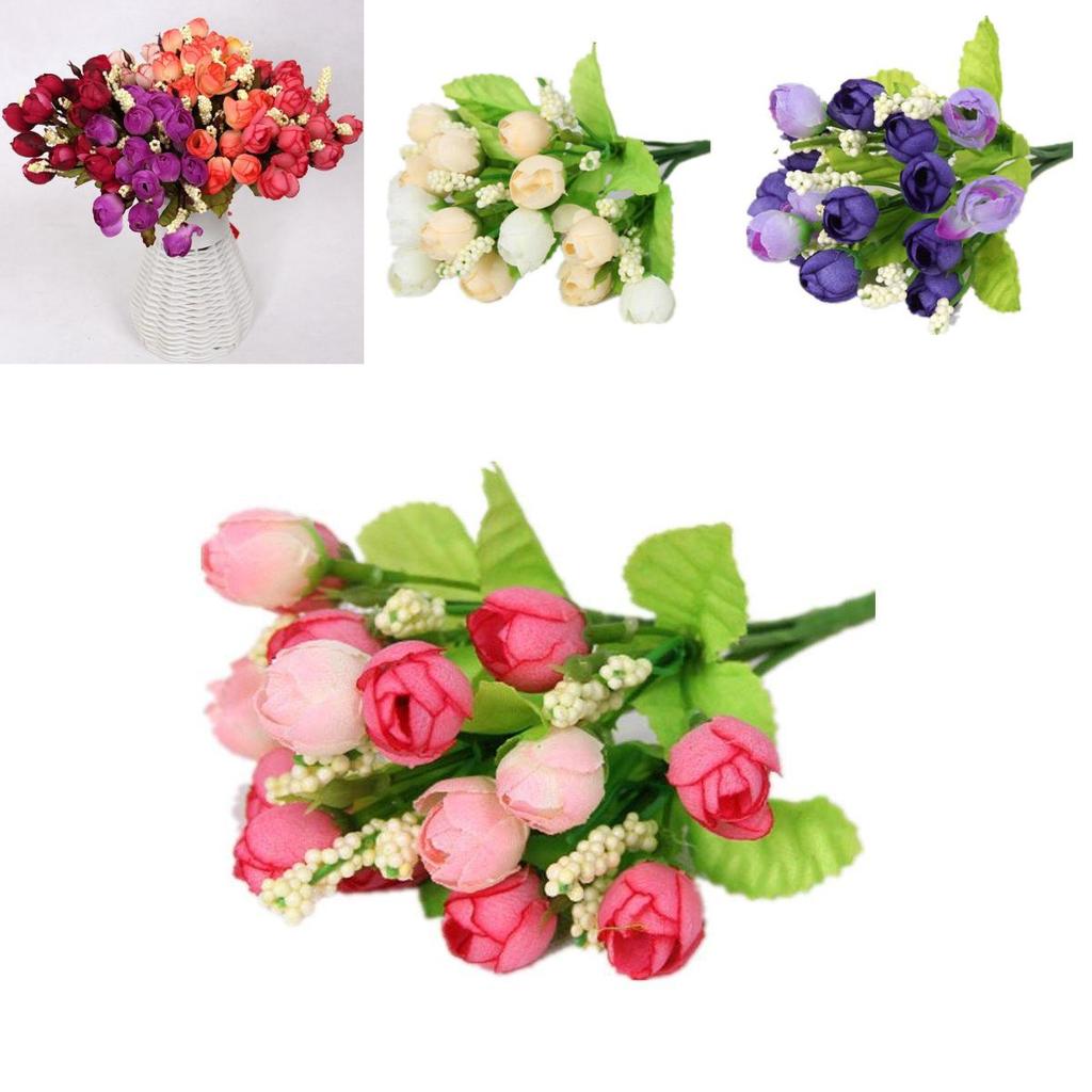 Versatile Artificial Flowers Tea Rose Buds Perfect For Wedding And Home Decor