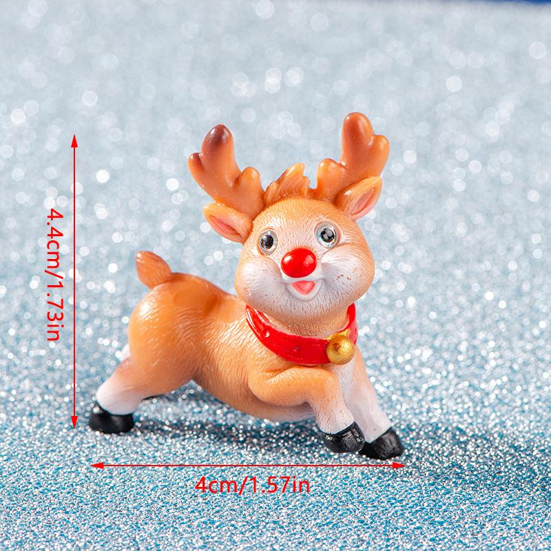 

Милый Забавный Санта-Клаус Снеговик Куклы Машина Микро Ландшафт Украшения Игрушка Рождественская Вечеринка Украшения Домашний Рабочий Стол Поделки Из Смолы Подарки