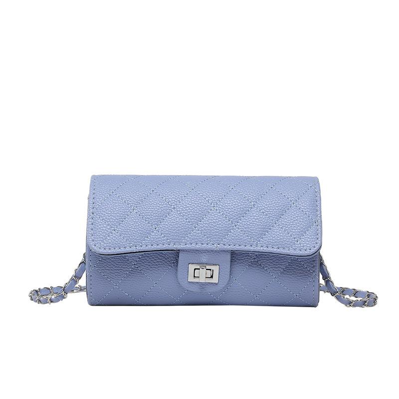 New diamond chain bag, fashionable and simple shoulder bag, high-end tofu bag, cowhide underarm bag, women's messenger bag tide