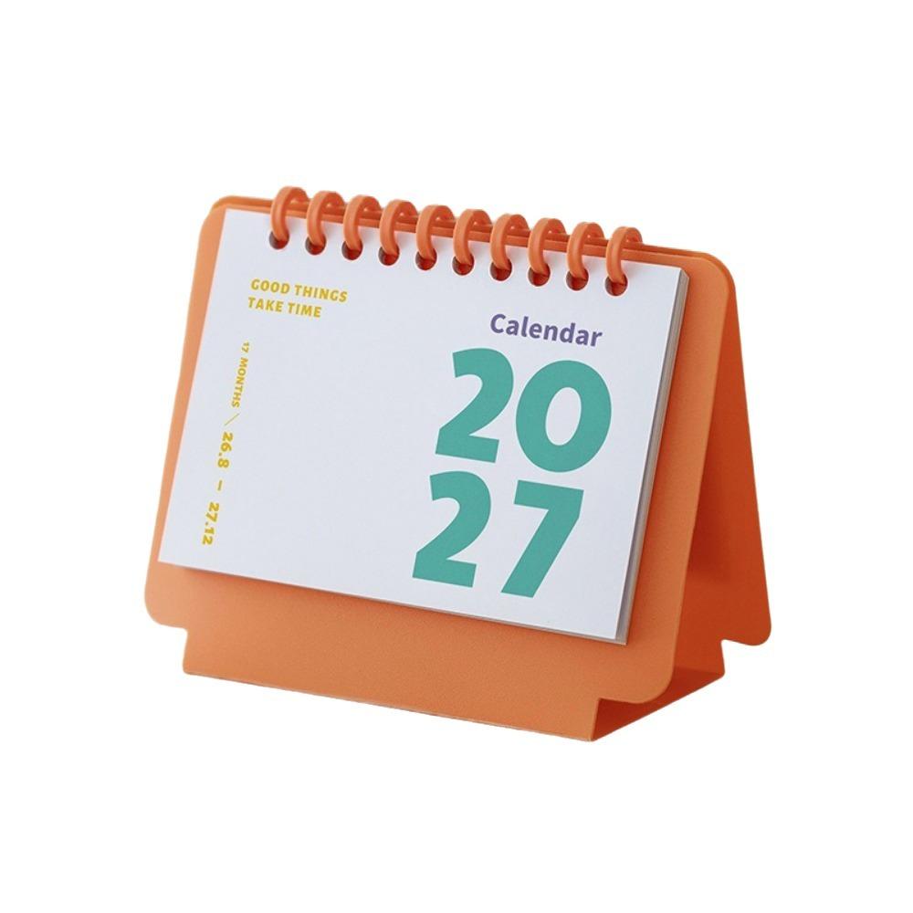 Spiral Binding 1117 Mini Desk Calendar Coil Calendar Creative Desktop Calendar Portable Daily Planning Calendar Agenda Planner