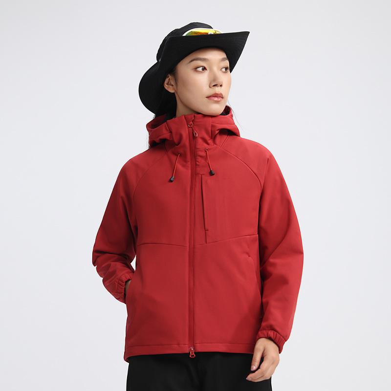 Big Brand Windproof Running Travel Jacket, Women's Soft Shell & Men's High-End Feel Hooded Rainproof Jacket for Autumn Winter.