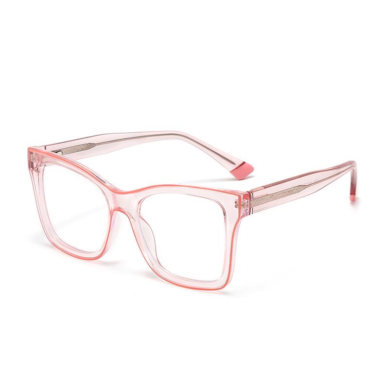 

Transparent Square Reading Glasses Women 2024 Stylish Computer Gaming Eye Protection Presbyopia Eyewear 0 розовый