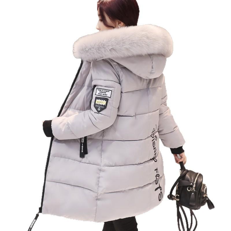 Gepolsterte Kleidung Damenmantel neuer Winter schmal Daunen gepolsterte Kleidung Damen mittel und lang verdickt gepolsterte Jacke Damen