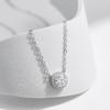 MODIAN 0.8 Carat D Classic Halo Moissanite Pendant Necklace 925 Silver Lab Diamond Wedding Jewelry For Women