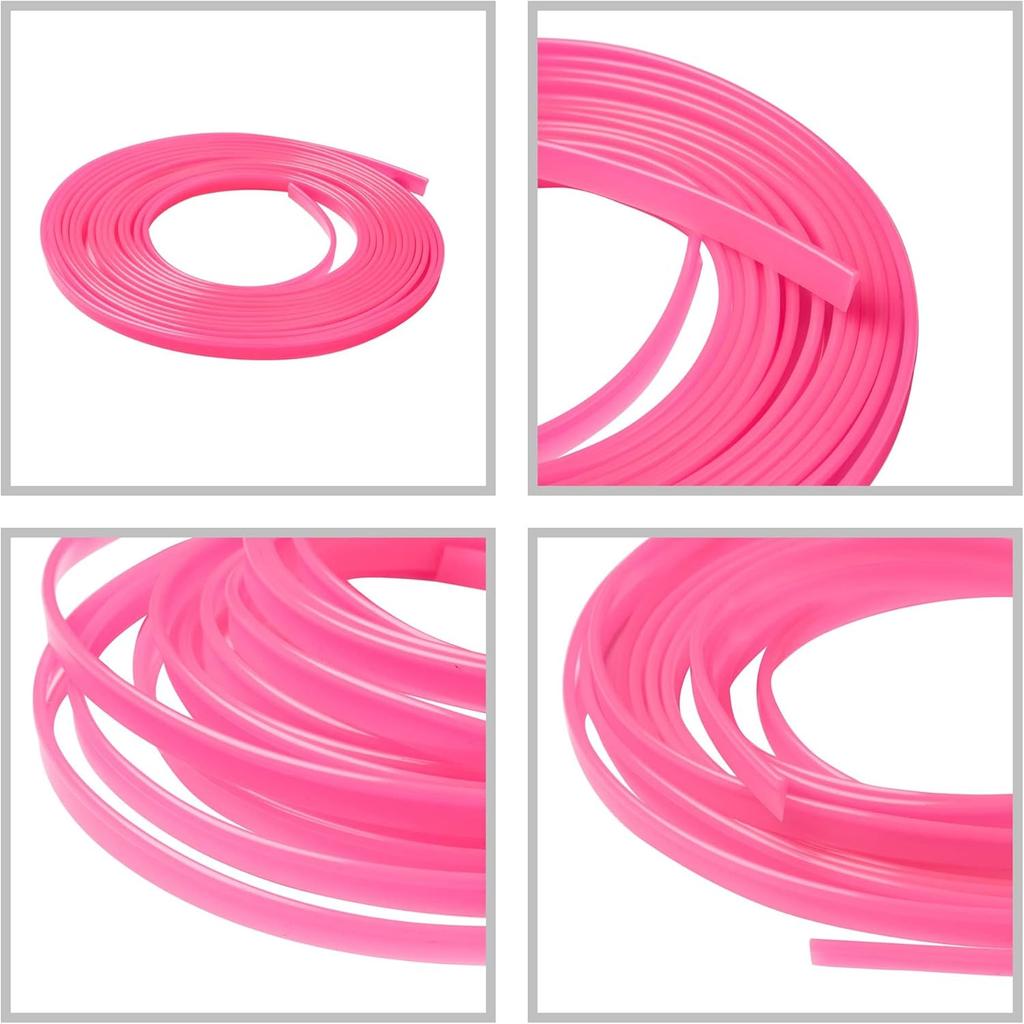 5M Flexible Trim for DIY Automobile Car Interior Exterior Moulding Trim Decorative Line Strip (Pink)