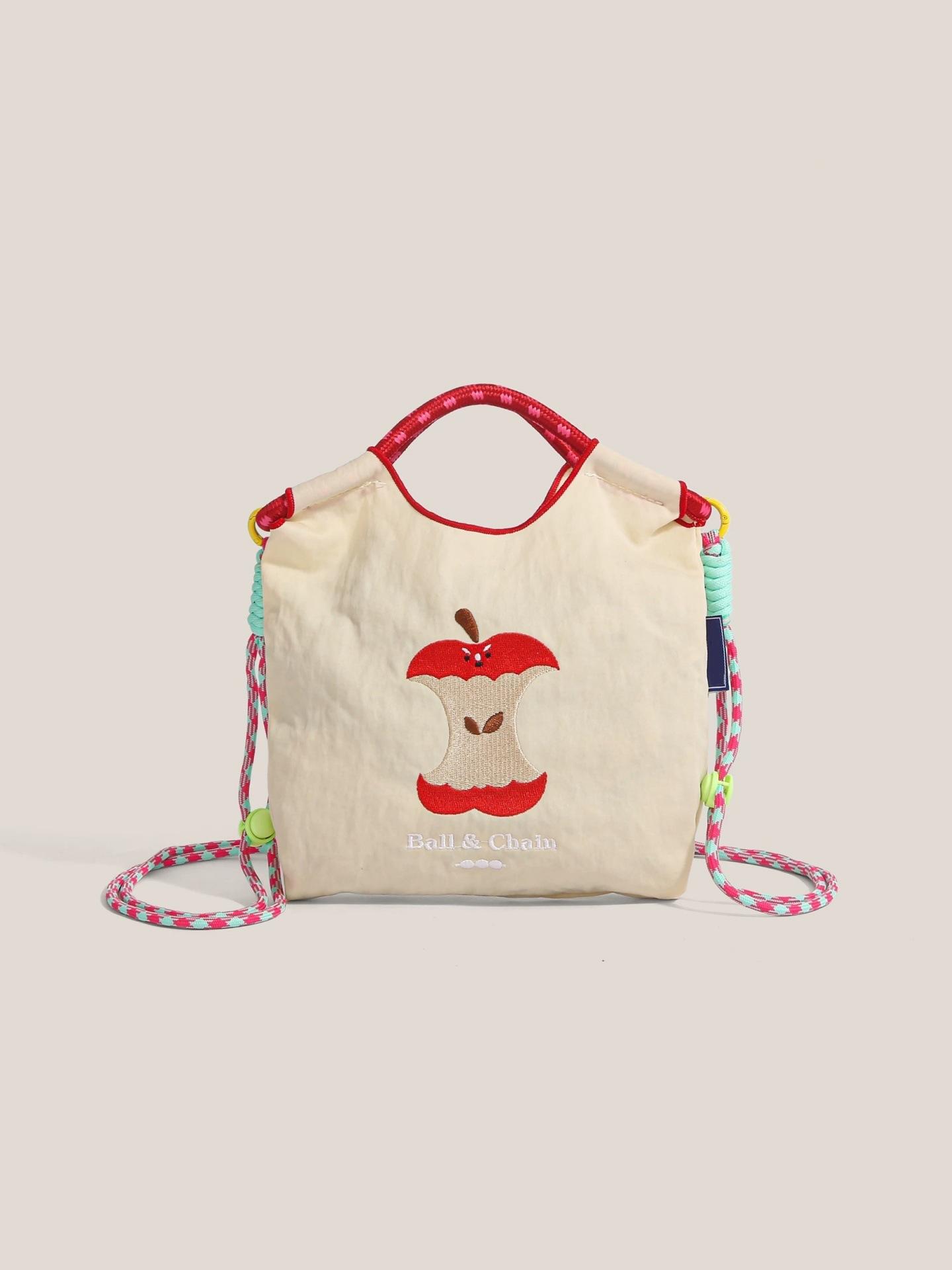 

Вышивка милая сумка-ведро с яблоком для девочек новая сумка для мобильного телефона универсальная дорожная на плечо