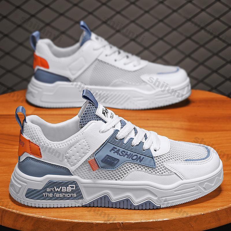 Mode Herrenschuhe 2025 Frühling Herbst Neue Mode Komfort Höhenzunahme Schnürschuhe Atmungsaktives Mesh Rutschfeste Plateausneaker