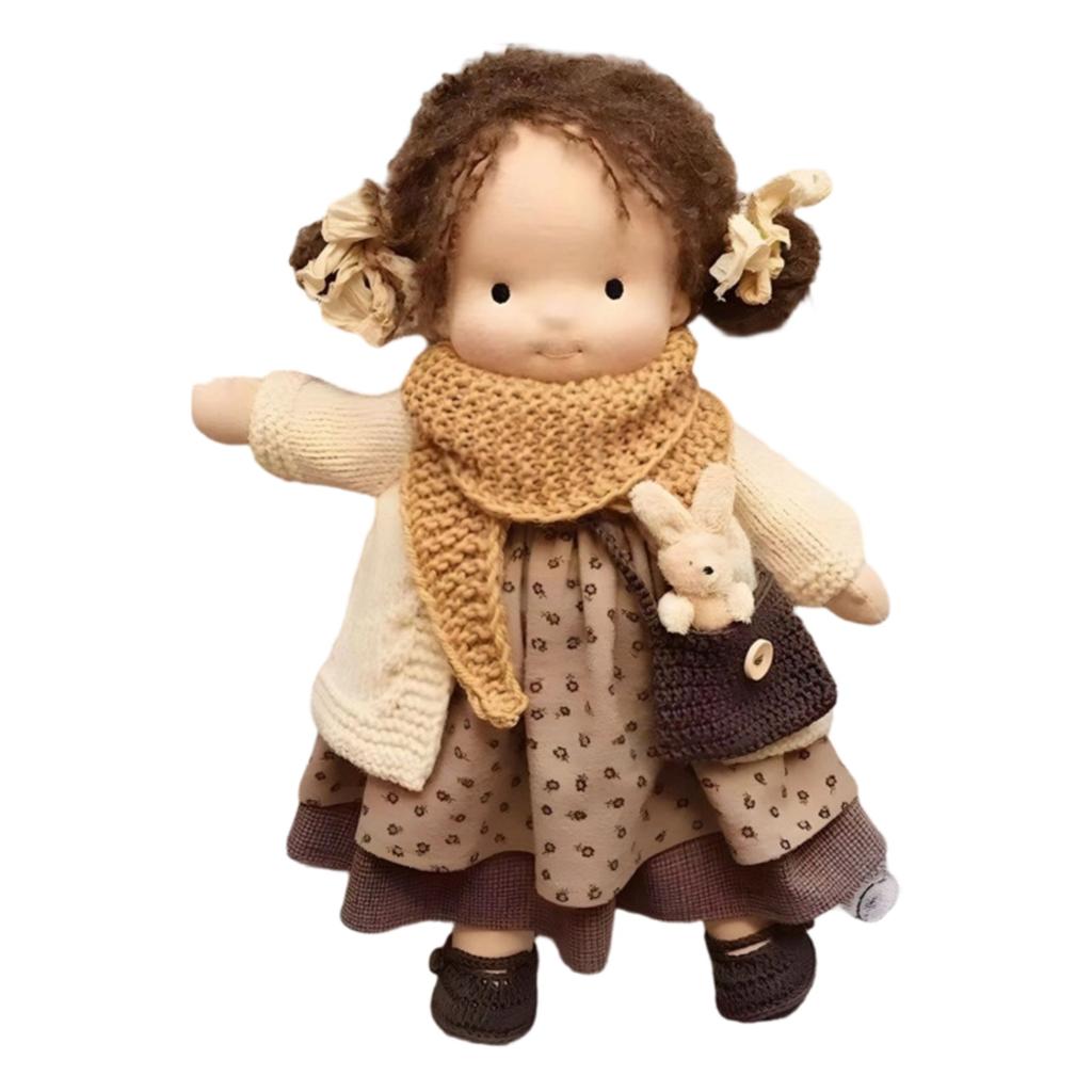 - Doll - Handmade Artist Crafted Doll With Interchangeable Outfits, DIY Dress-Up Doll For Creative Play
