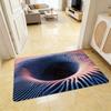 3D Flat Optical Illusion Doormat Non-slip Water-absorbing Bathroom Carpet Durable Abrasion-resistant Bedroom Door Rug Home Decor