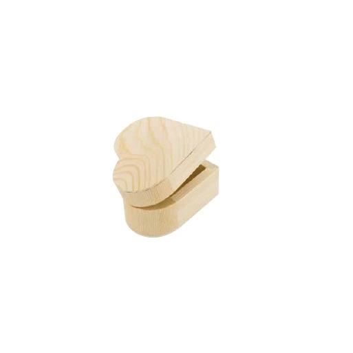 Boîte - MEGACREA DIY - Cœur - Bois brut - 13 x 13 x 5 cm - Intérieur