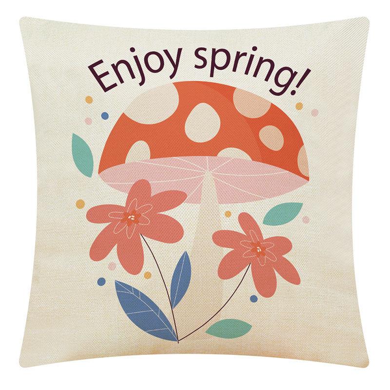 Pillow Nordic Linen Pillow Cover Spring Living Room Sofa Cushion Lumbar Cushion