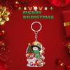 Acrylic 2D Christmas Keychain Pendant – Perfect Holiday Backpack Ornament