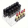 Acryl-Lippenstifthalter - 24-Fächer Make-up-Organizer mit goldenen Akzenten, Für Kosmetik, Hautpflege & Schmuck