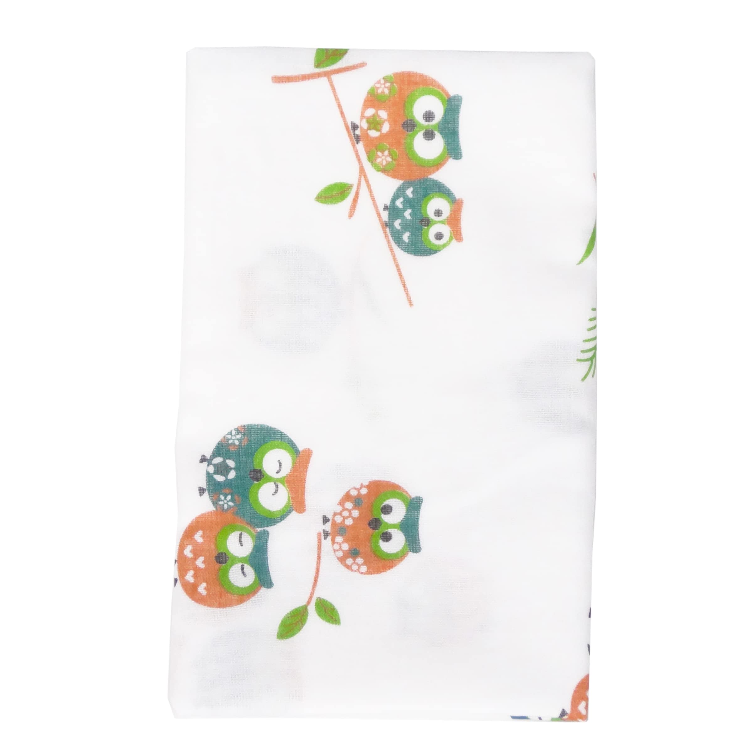 

WKG Gauze Tenugui Hand Made in Japanese Owl (Japanese Towel), 16cm, Senshu, Pattern, Double-Layered, (Green)