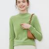 First-line Ready-to-wear% Wool Sweater Women's Semi-turtleneck Autumn and Winter Solid Color Loose Pullover Knitted Bottoming Sweater