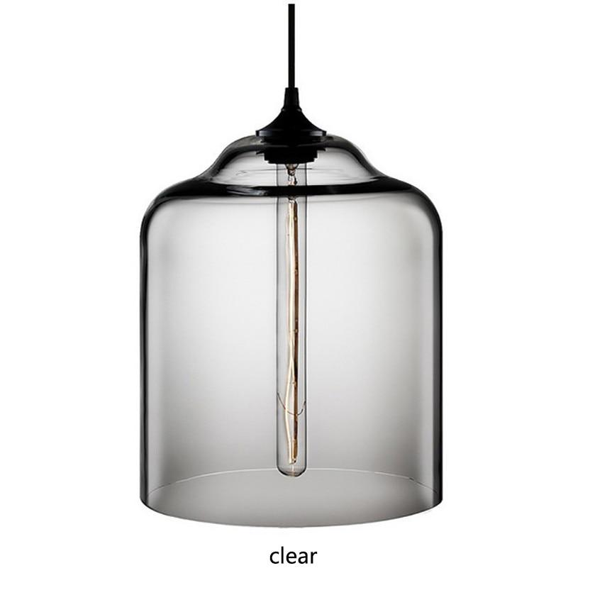 7 color Industrial Colourful glass ball led Pendant Lamps modern e27 lights restaurant living room
