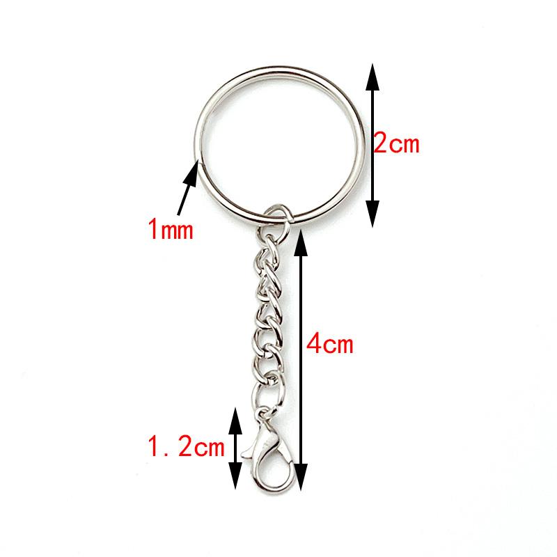 20-100Pcs 20-25mm Metal Screw Pin Key Ring Key Chain Round Wire Open Circle DIY Jewelry Toy Pendant Making Accessories