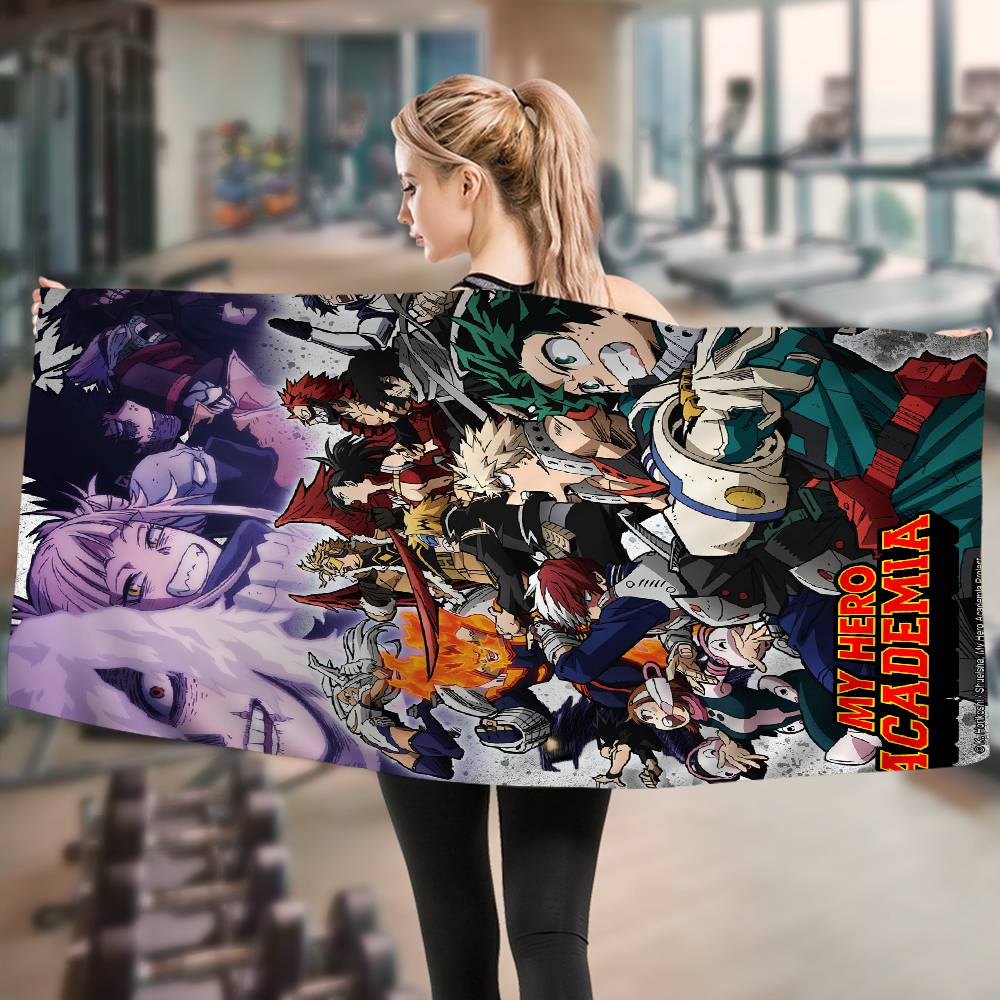 M-My H-Hero A-Academias Anime Microfiber Beach Towel Absorbent Quick Dry Soft Yoga Swimming Resort Mountain Climbing Towel