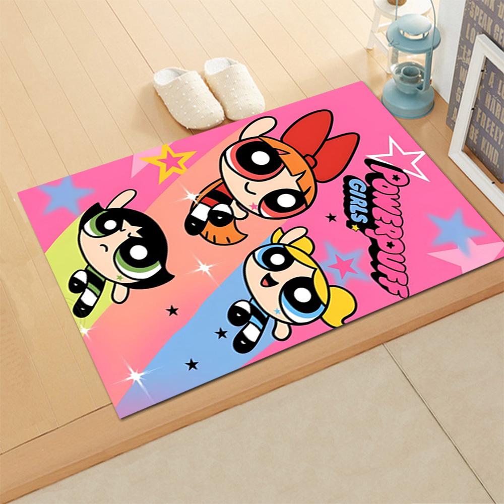 Powerpuff Girls Adventure rug for living rooms, bedrooms, home décor, and as gifts.