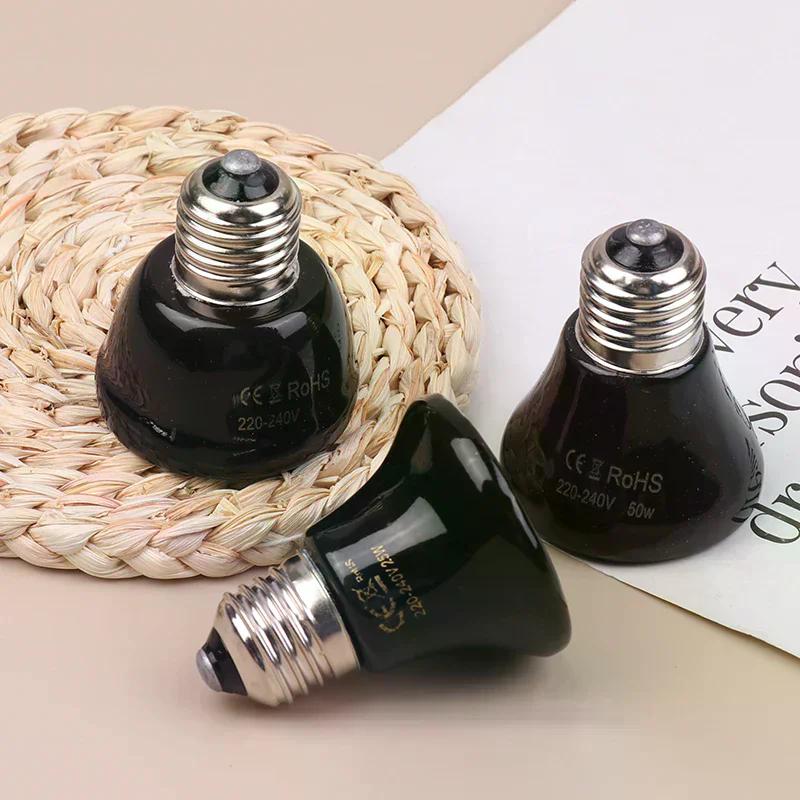 1Pc Reptile Pet Box No Light Far Infrared Ceramic Heating Lamp E27 Small Mini Heat Lamp 25W 50W 75W Mini Pet Heating Lamp