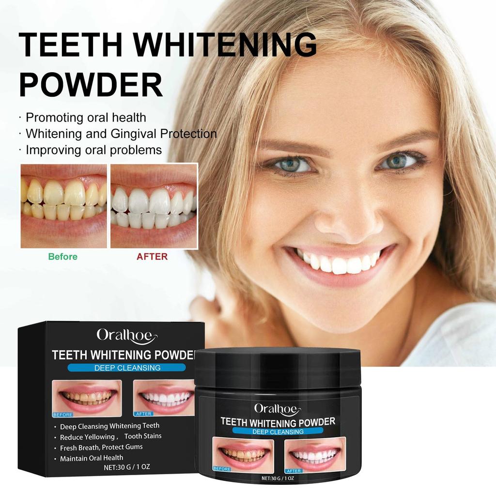 Charcoal Whitening Teeth Powder Cleaning Dental Calculus Stains Improve Tooth Yellow Remove Bad Breath Bright White Toothpaste