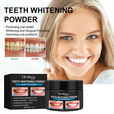 Charcoal Whitening Teeth Powder Cleaning Dental Calculus Stains Improve Tooth Yellow Remove Bad Breath Bright White Toothpaste