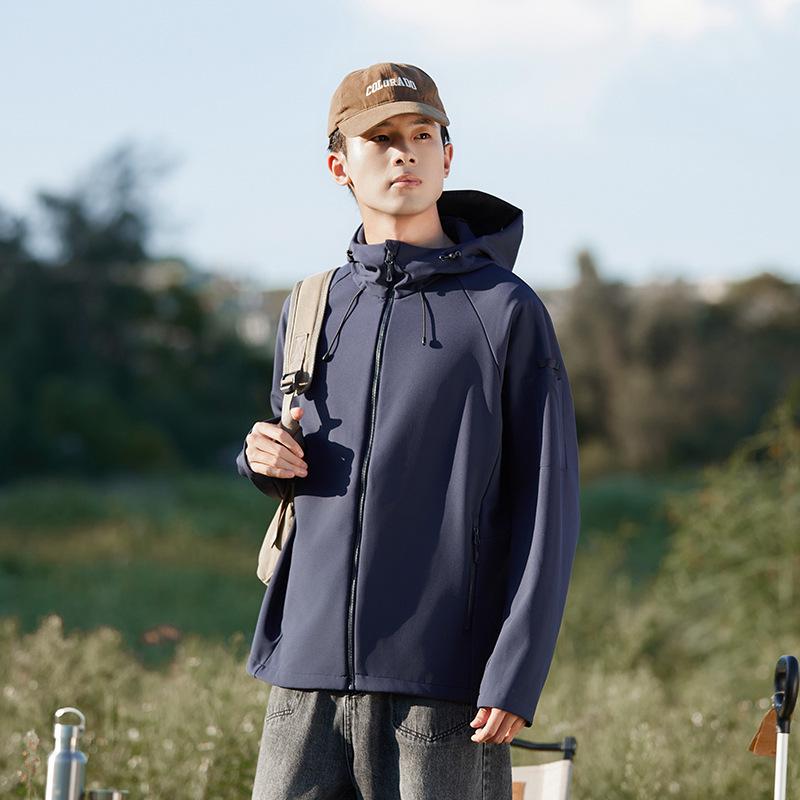 

Мужская куртка софтшелл на флисовой подкладке: Ветрозащитная, Водонепроницаемая, Теплая, Осенне-зимняя верхняя одежда для пар. 2XL