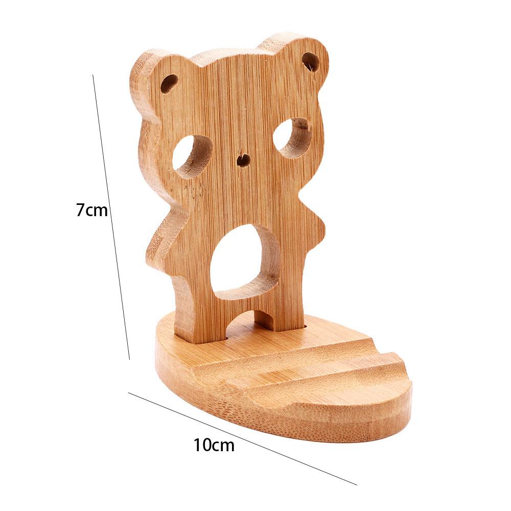 Style Cell Phone Wooden Wood Smartphone Phone Holder Stand Bracket Cellphone Standing Phone Bracket