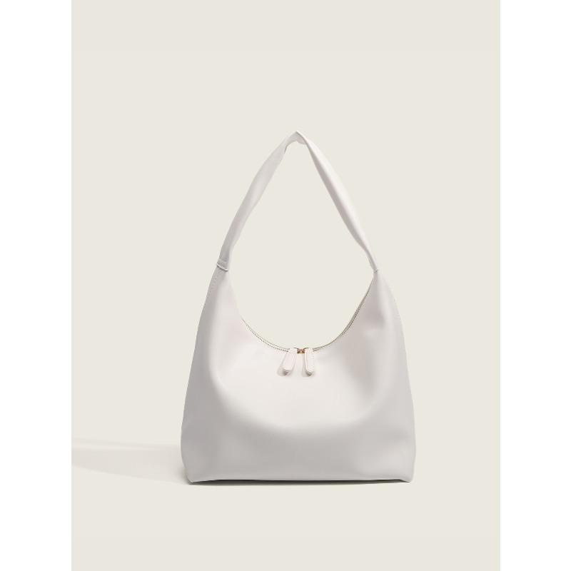 Soft leather tote bag women's retro simple shoulder dumpling bag niche design large capacity commuter bag