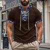 Summer Men Strap Corduroy Short Sleeve T-shirt Men